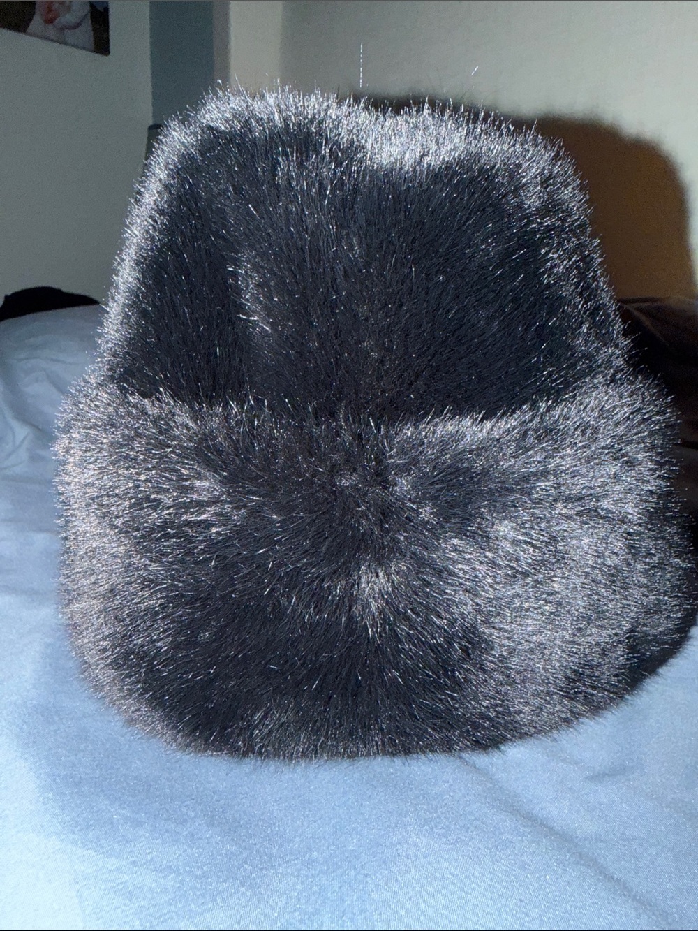 Black Faux Fur Bucket Hat - Women Accessories